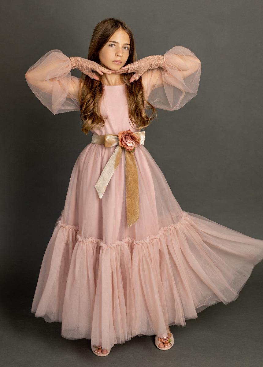 Blair Belt in Pink/Tan-My Prom Time