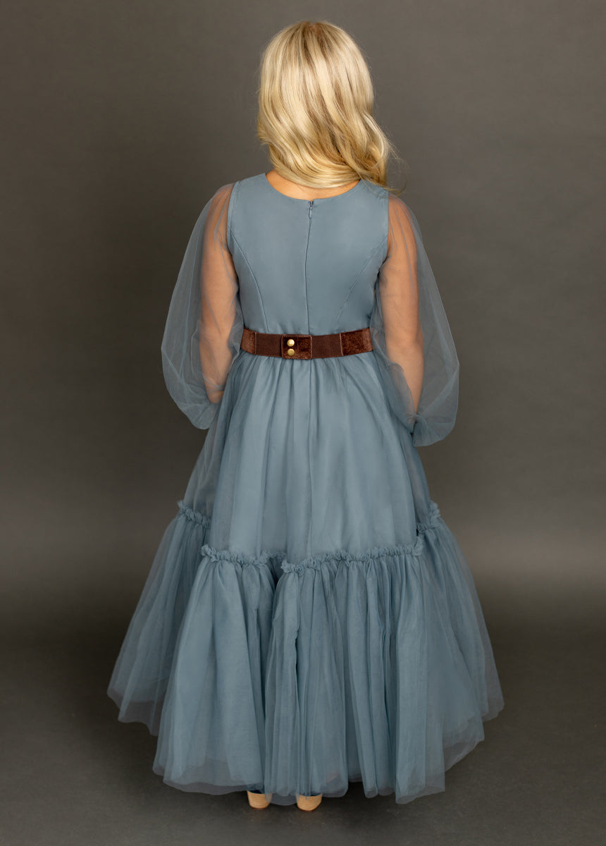 Blair Belt in Teal/Dark Brown-My Prom Time