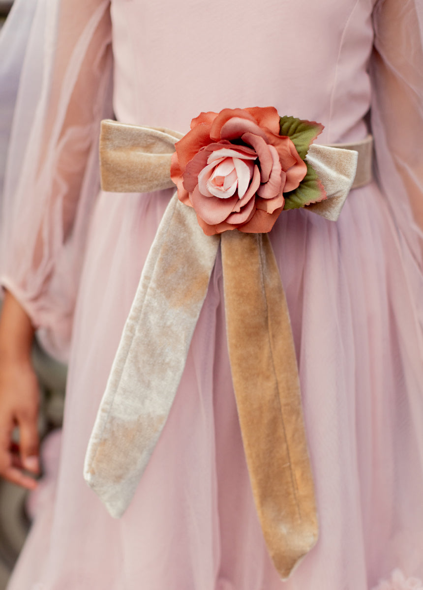 Blair Belt in Pink/Tan-My Prom Time