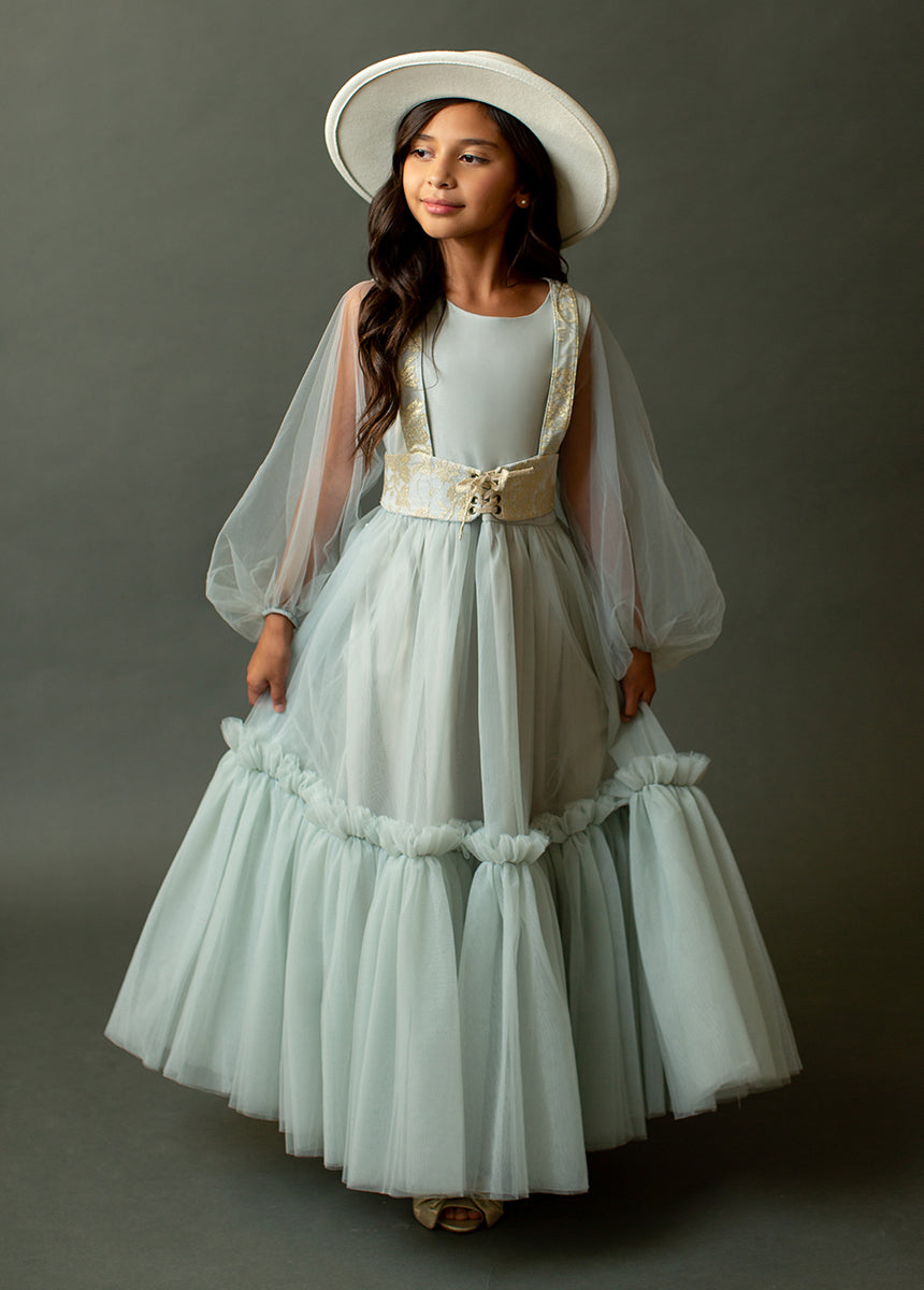 Zaylee Belt in Barely Blue-My Prom Time