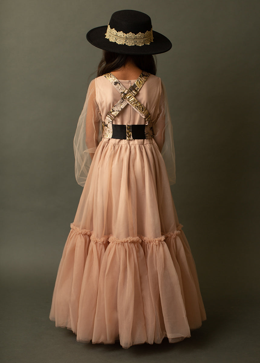 Zaylee Belt in Black Floral-My Prom Time