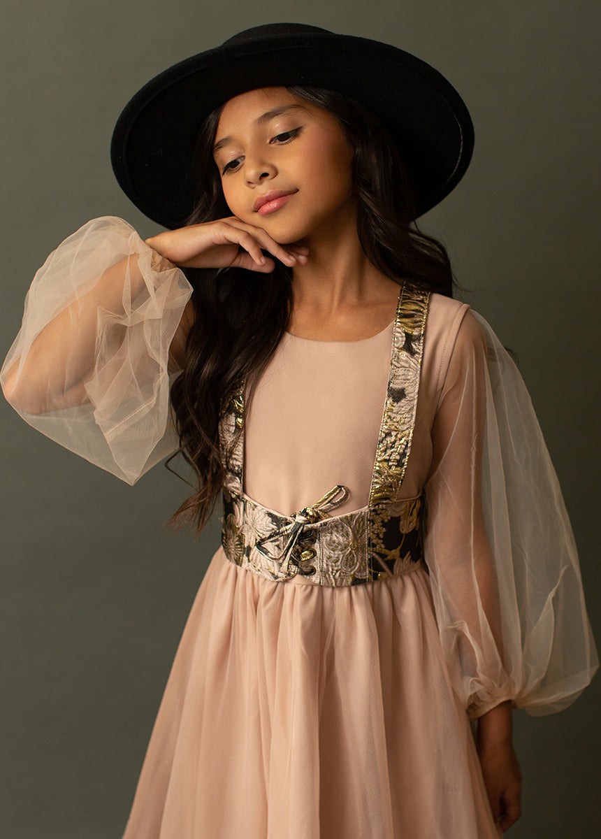 Zaylee Belt in Black Floral-My Prom Time