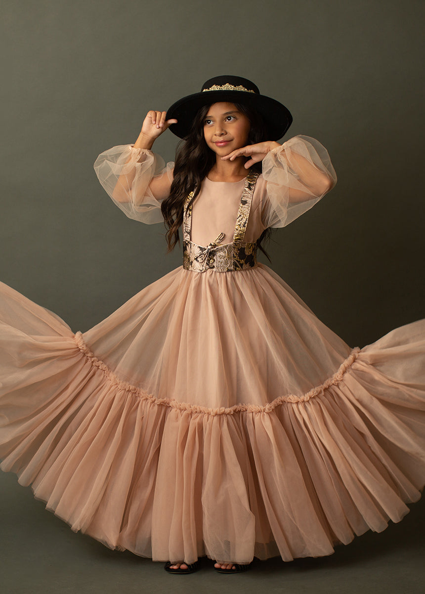 Zaylee Belt in Black Floral-My Prom Time