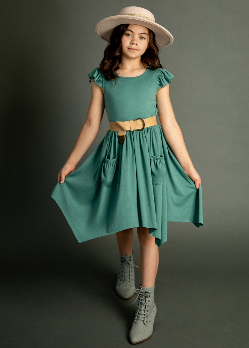 Eliza Boot in Neutral Green-My Prom Time