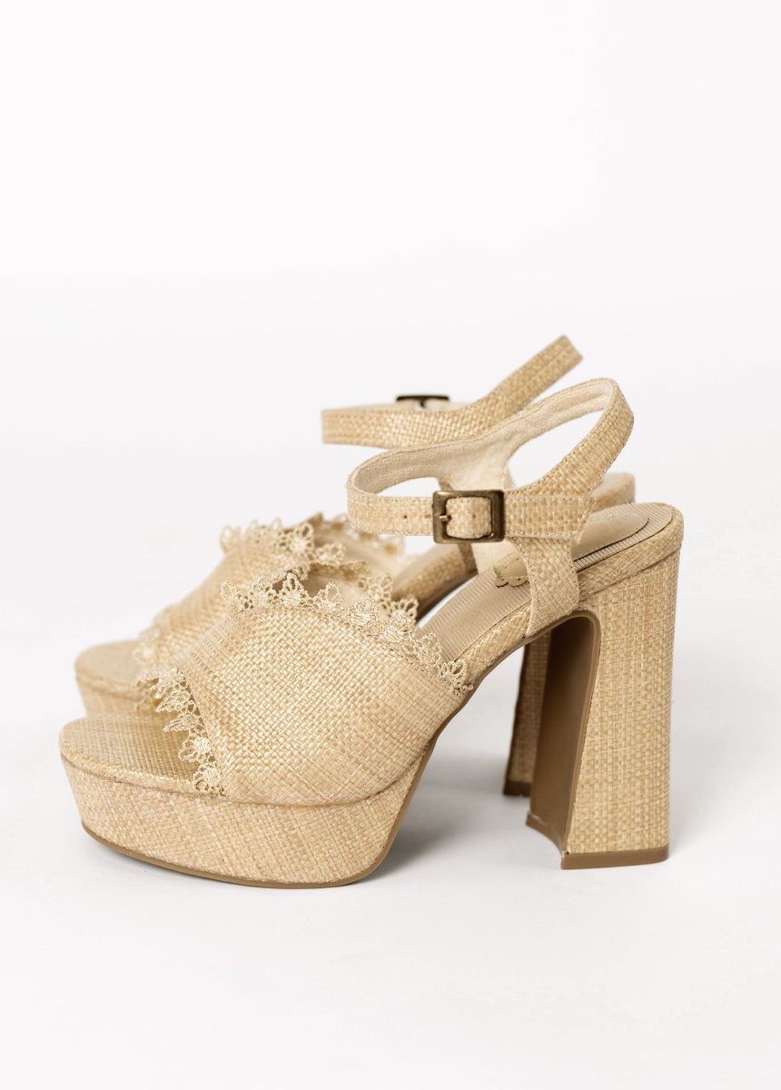 *COMING SOON* - Valentine Platforms in Raffia-My Prom Time