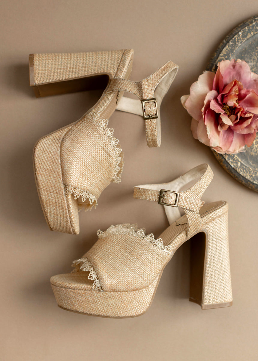 *COMING SOON* - Valentine Platforms in Raffia-My Prom Time