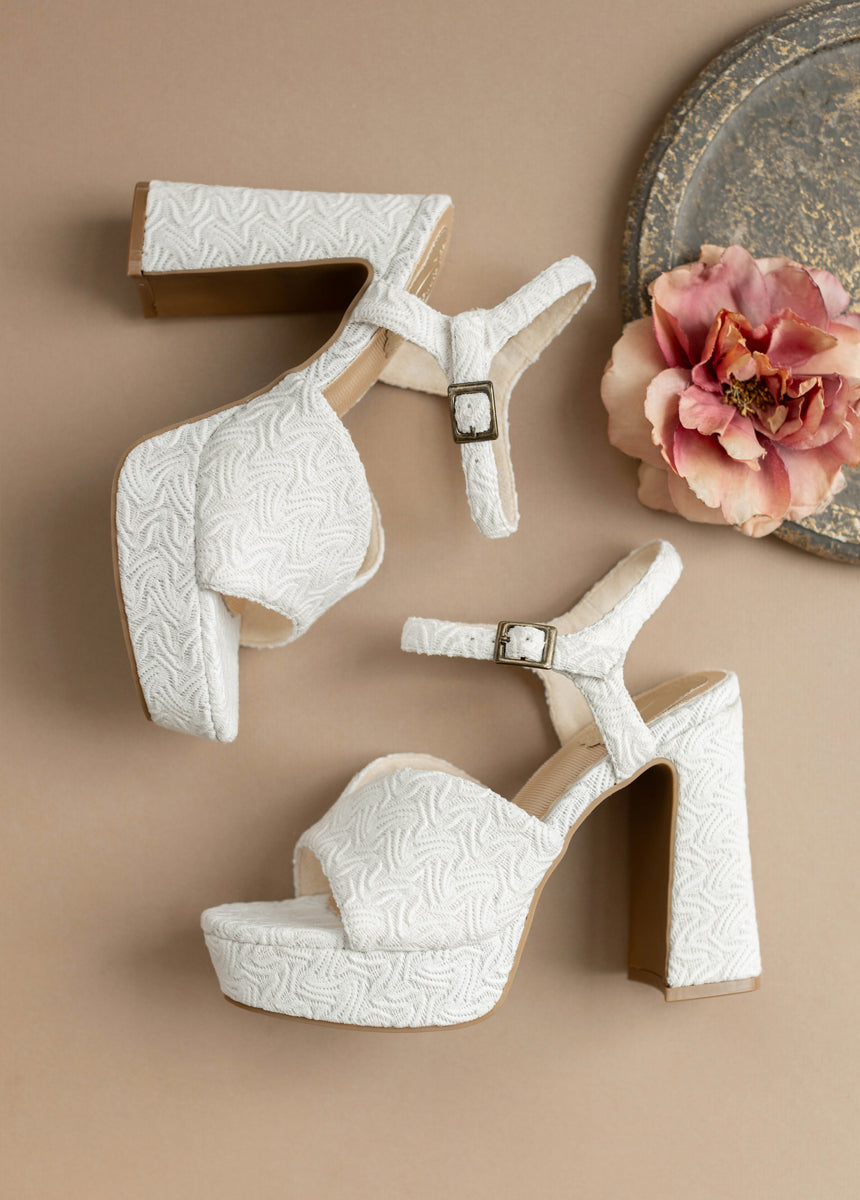 *COMING SOON* - Valentine Platforms in White-My Prom Time