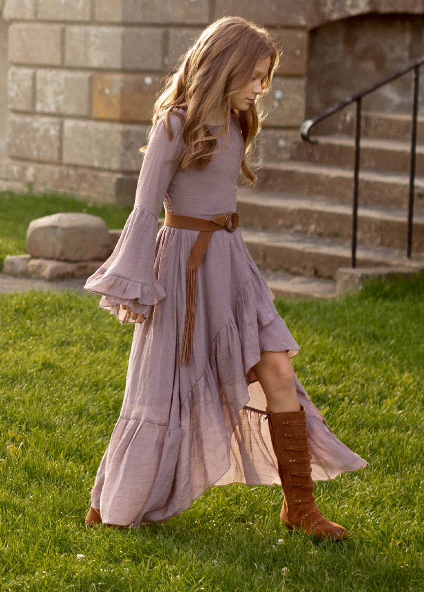 Freya Leather Boot in Chestnut-My Prom Time