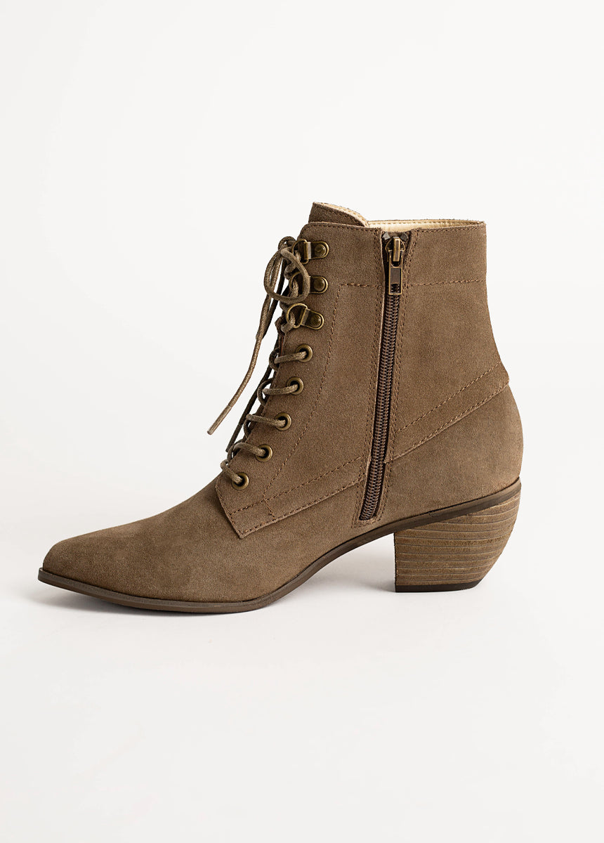 Virginia Boot in Brown Suede-My Prom Time