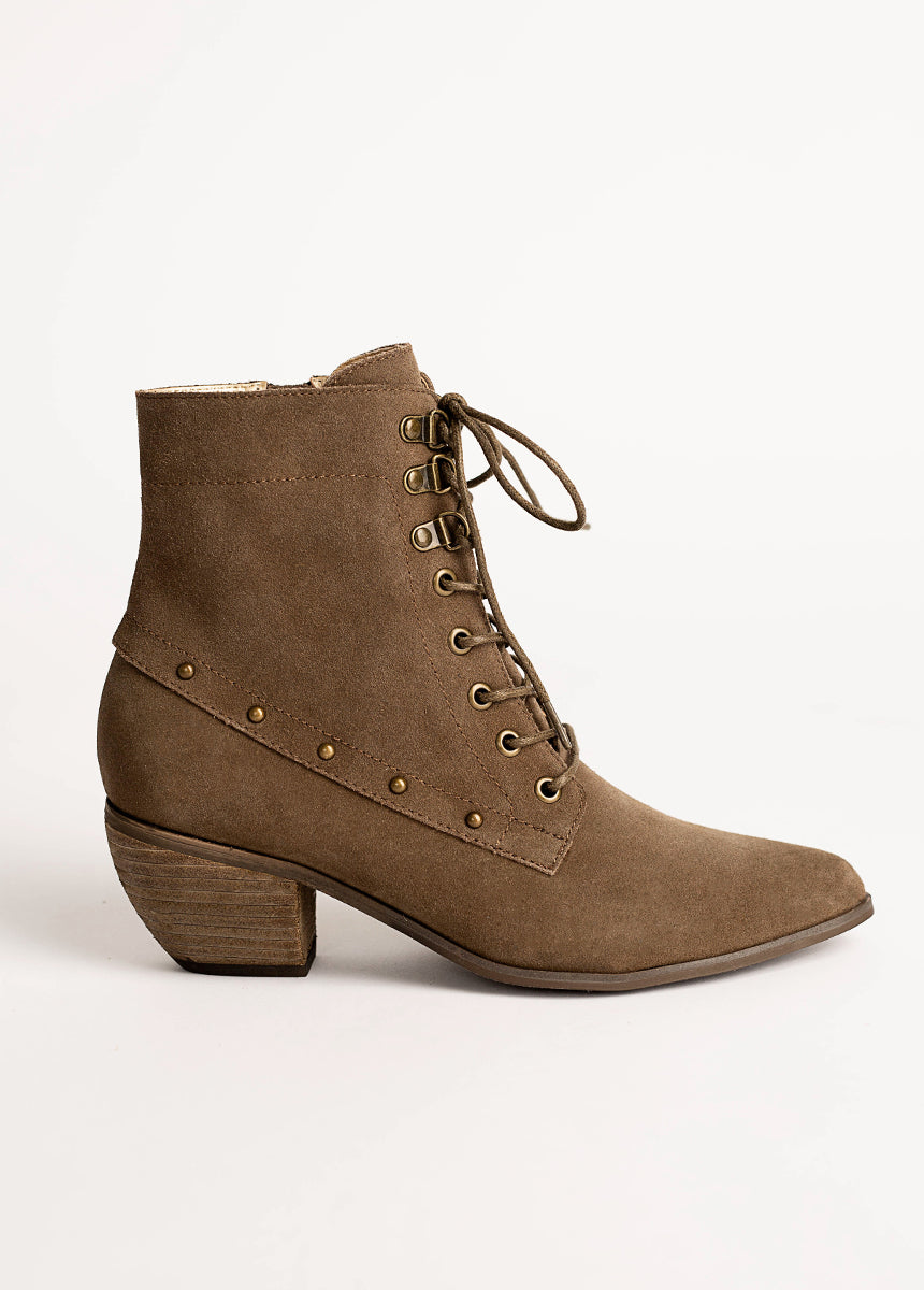 Virginia Boot in Brown Suede-My Prom Time