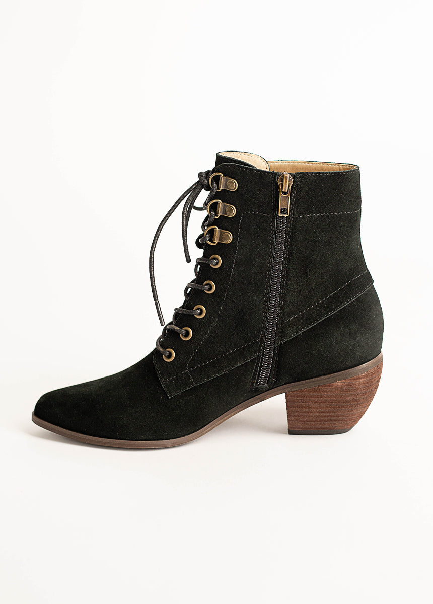 Virginia Boot in Black Suede-My Prom Time