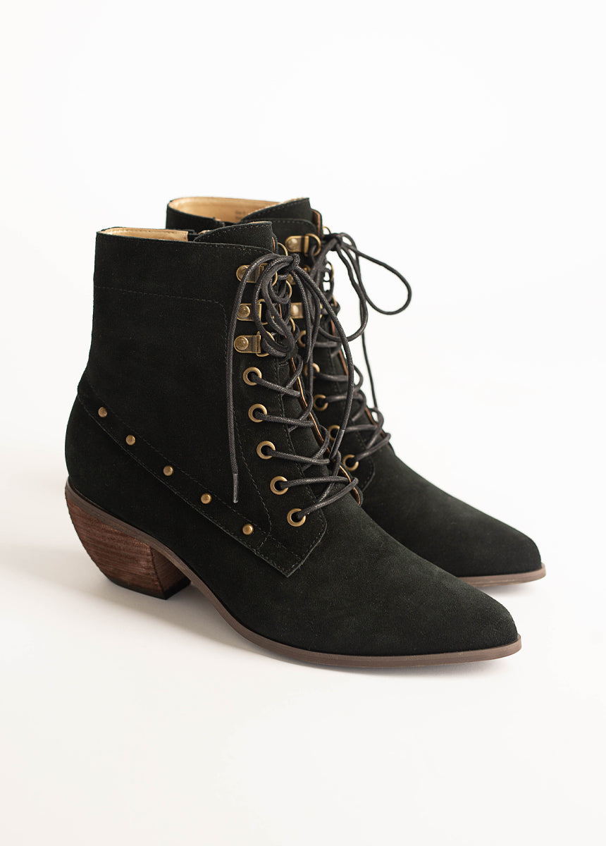 Virginia Boot in Black Suede-My Prom Time