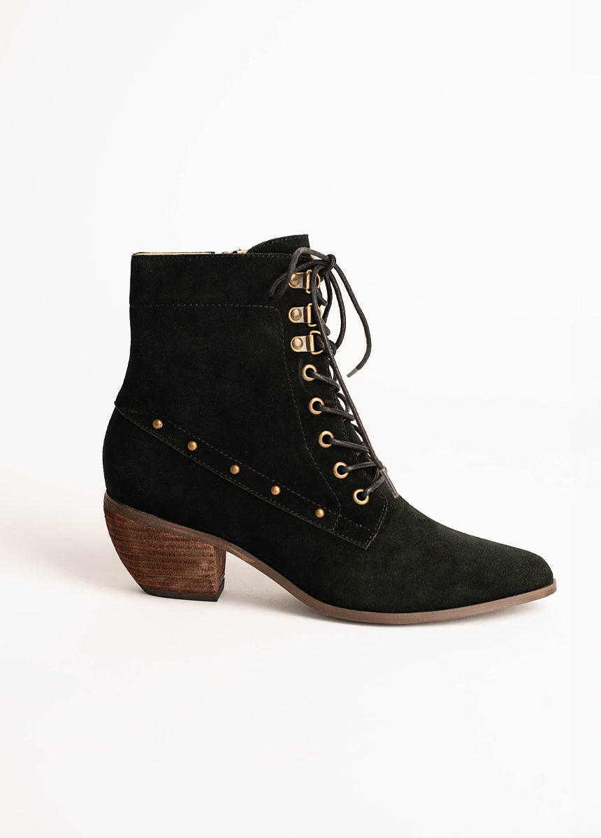 Virginia Boot in Black Suede-My Prom Time