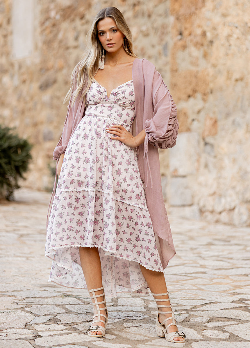 Brandy Duster in Light Orchid-My Prom Time