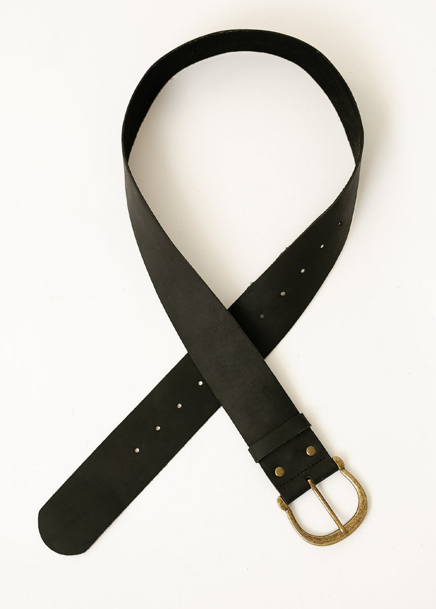 Zosi Leather Belt in Black-My Prom Time