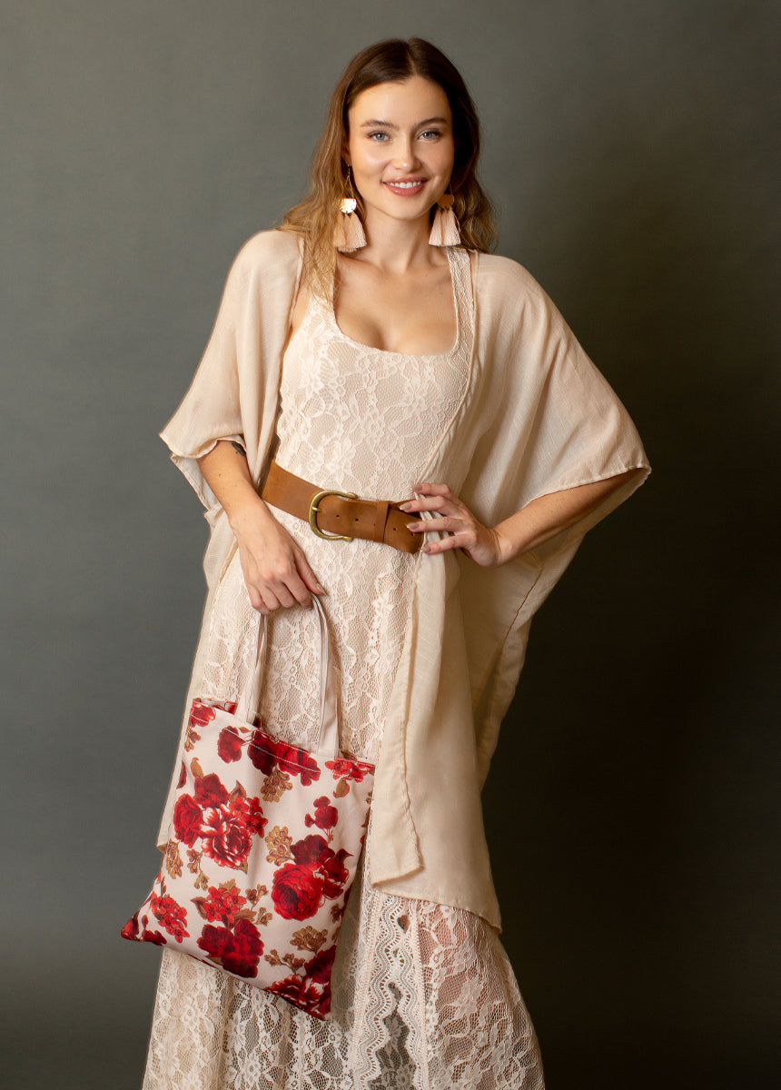 Women's Gift Set in Ecru Floral-My Prom Time