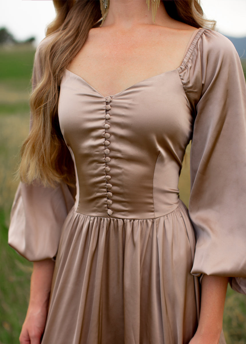 Lorna Impact Dress in Stone-My Prom Time