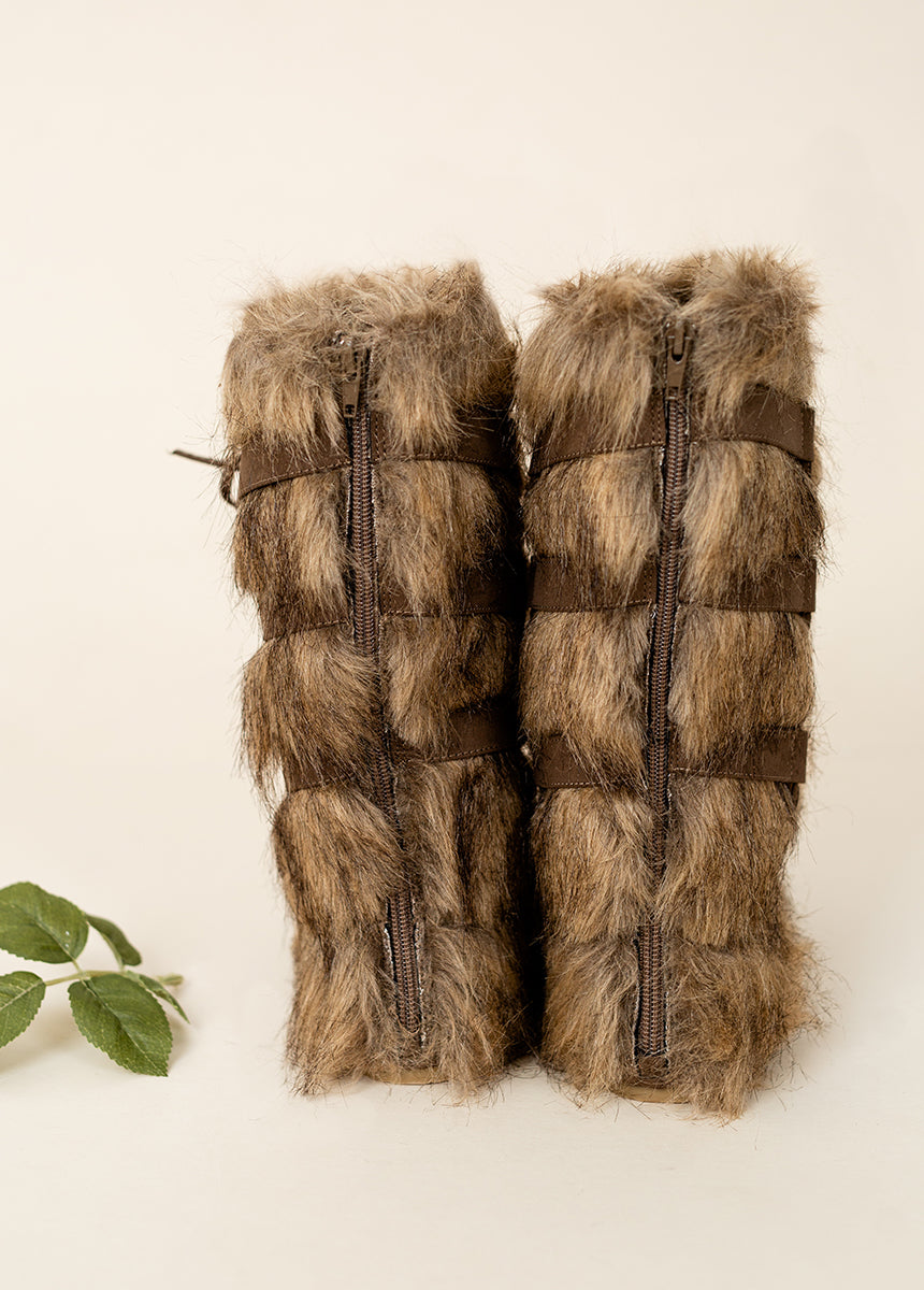 Zoe Boots in Faux Wolf-My Prom Time