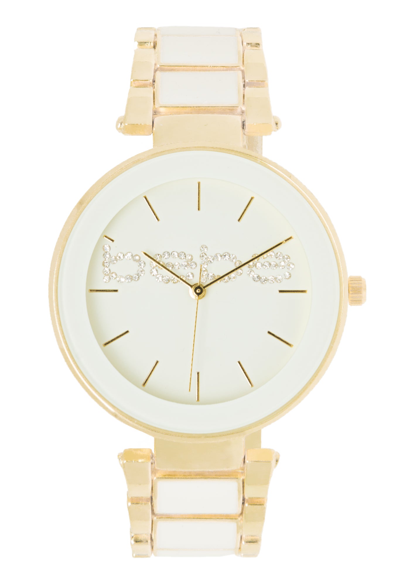 Goldtone And White Watch-Beilave