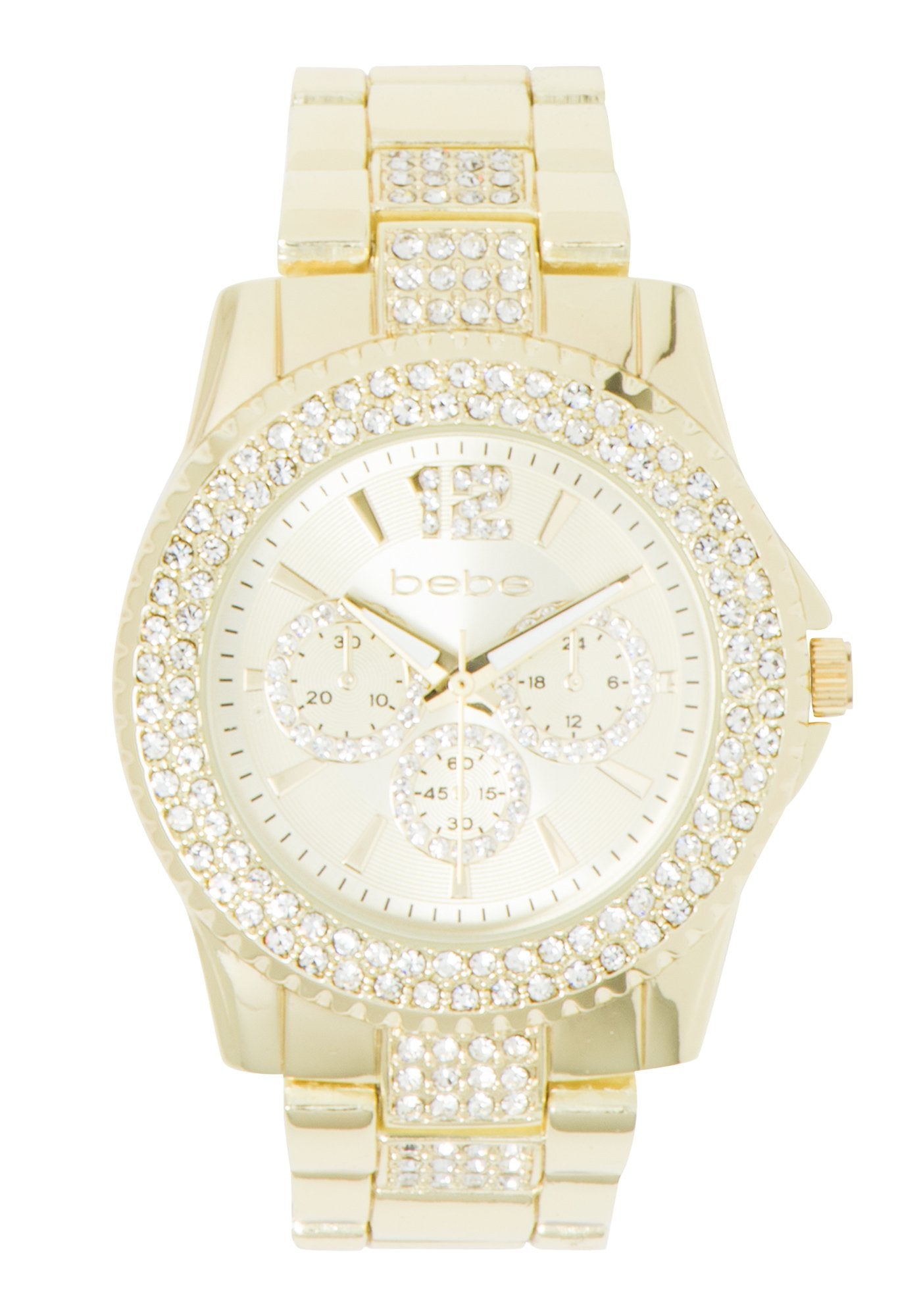Two Tone Rhinestone Pave Watch-Beilave