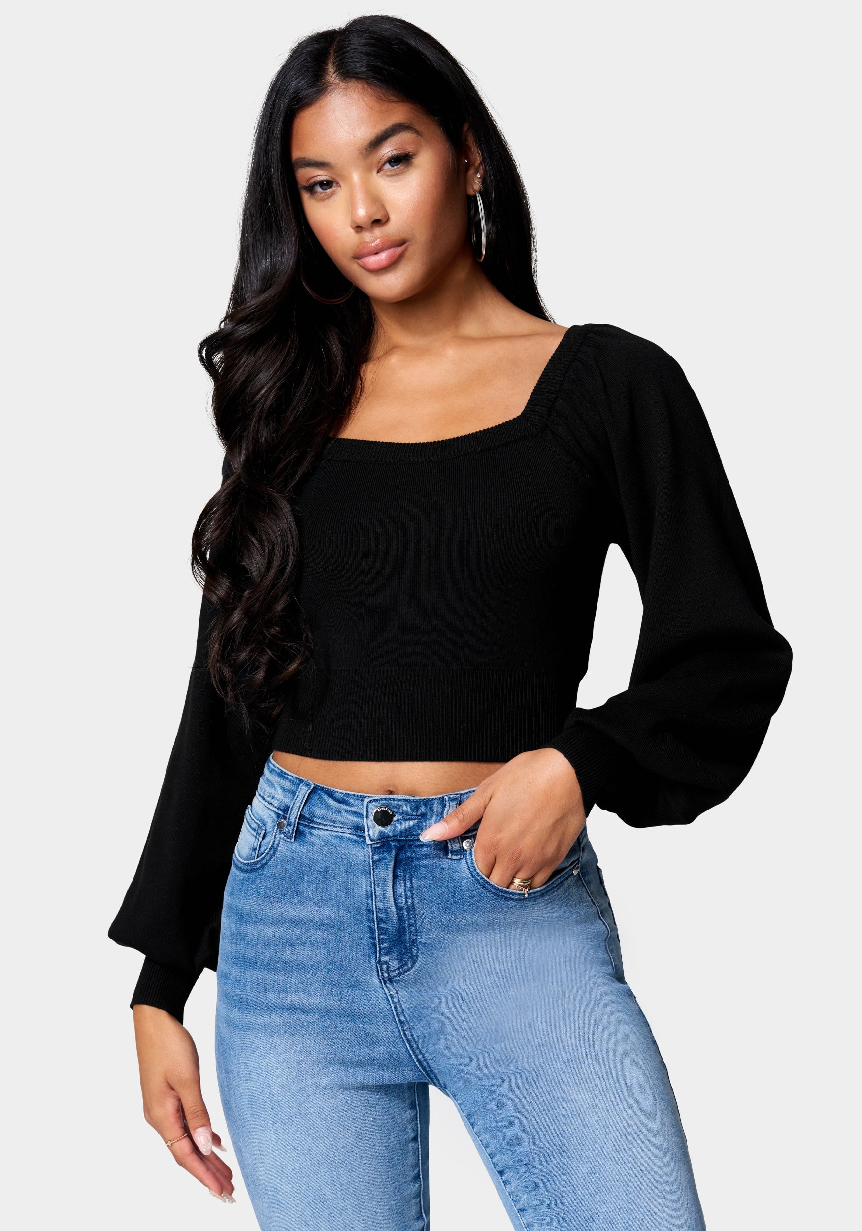 Puff Sleeve Sweater-Beilave