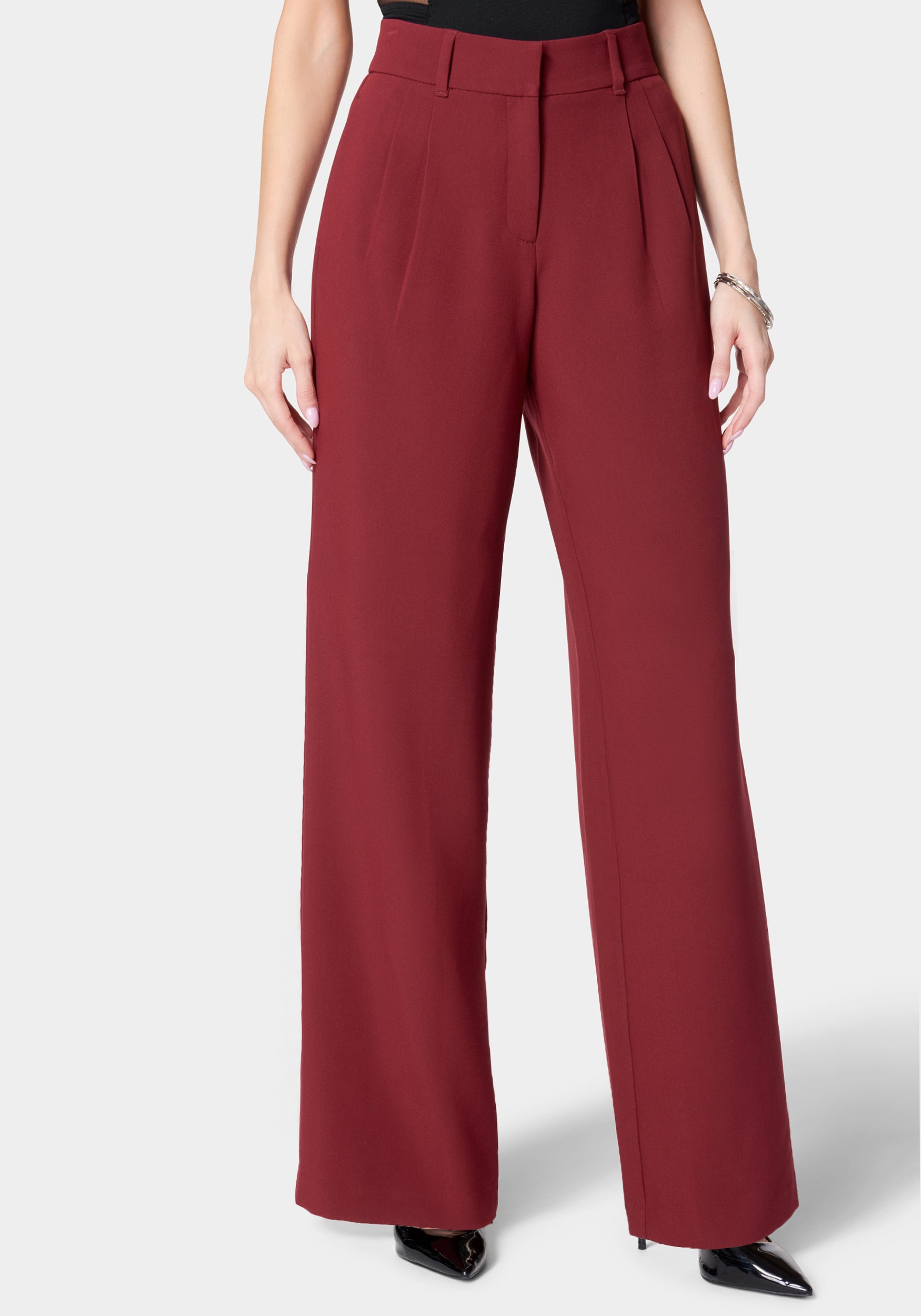 High Waist Tailored Wide Leg Pant-Beilave