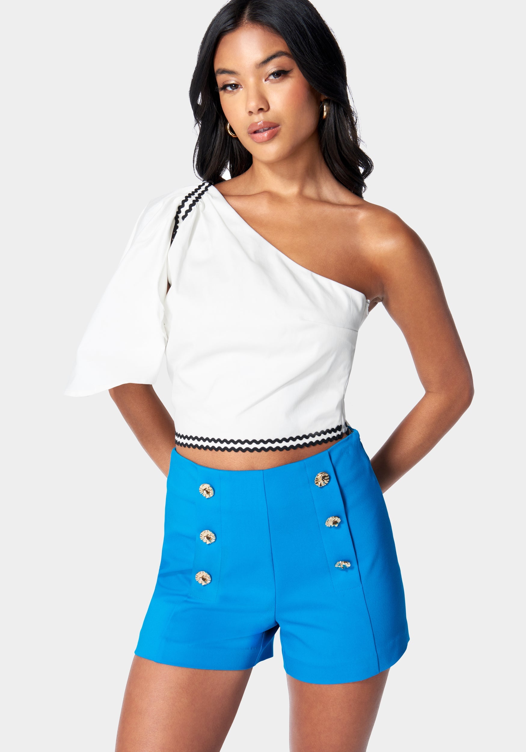 Off Shoulder Flared Sleeve Top-Beilave