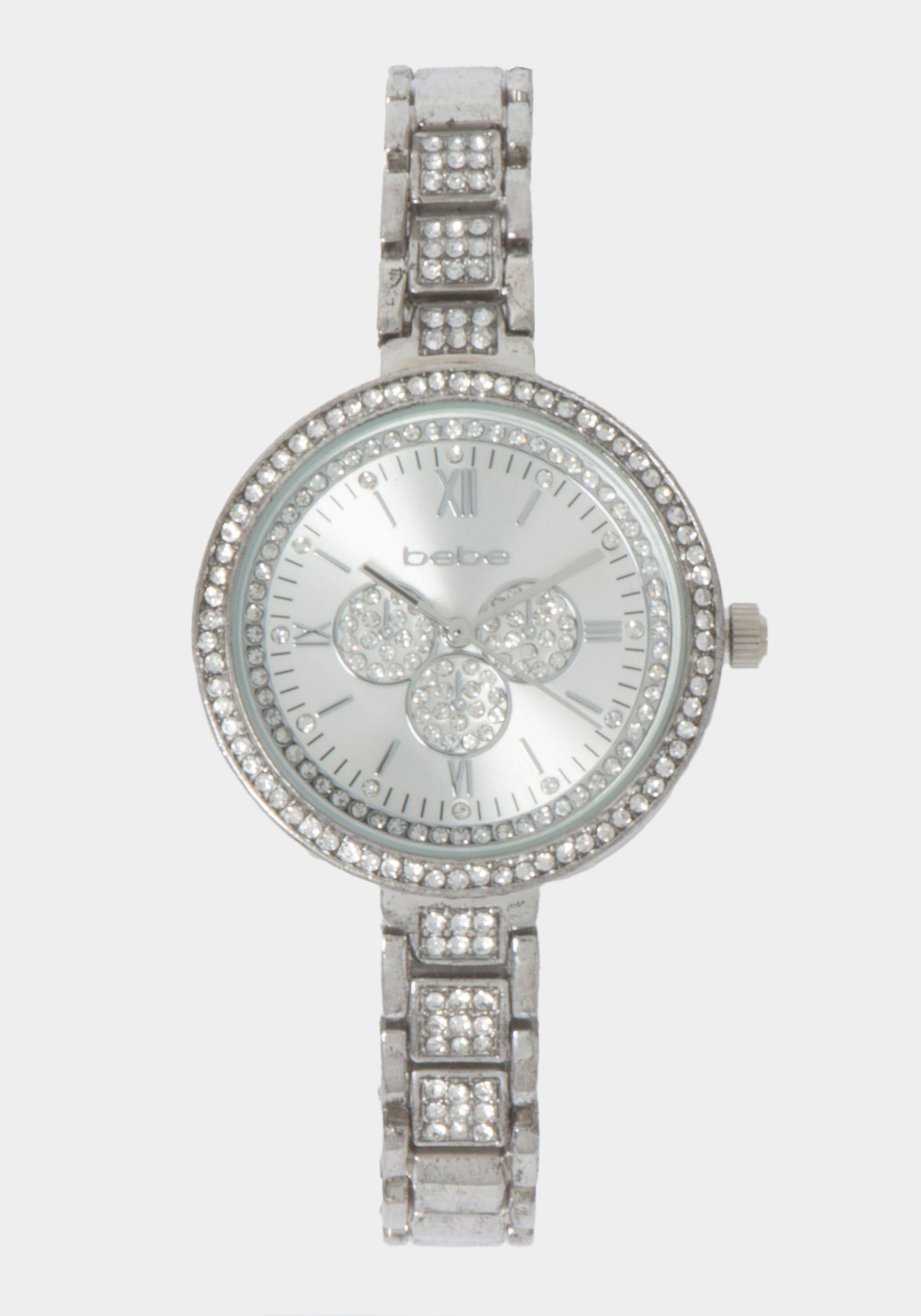 Silver Dial Crystal Bezel Watch-Beilave