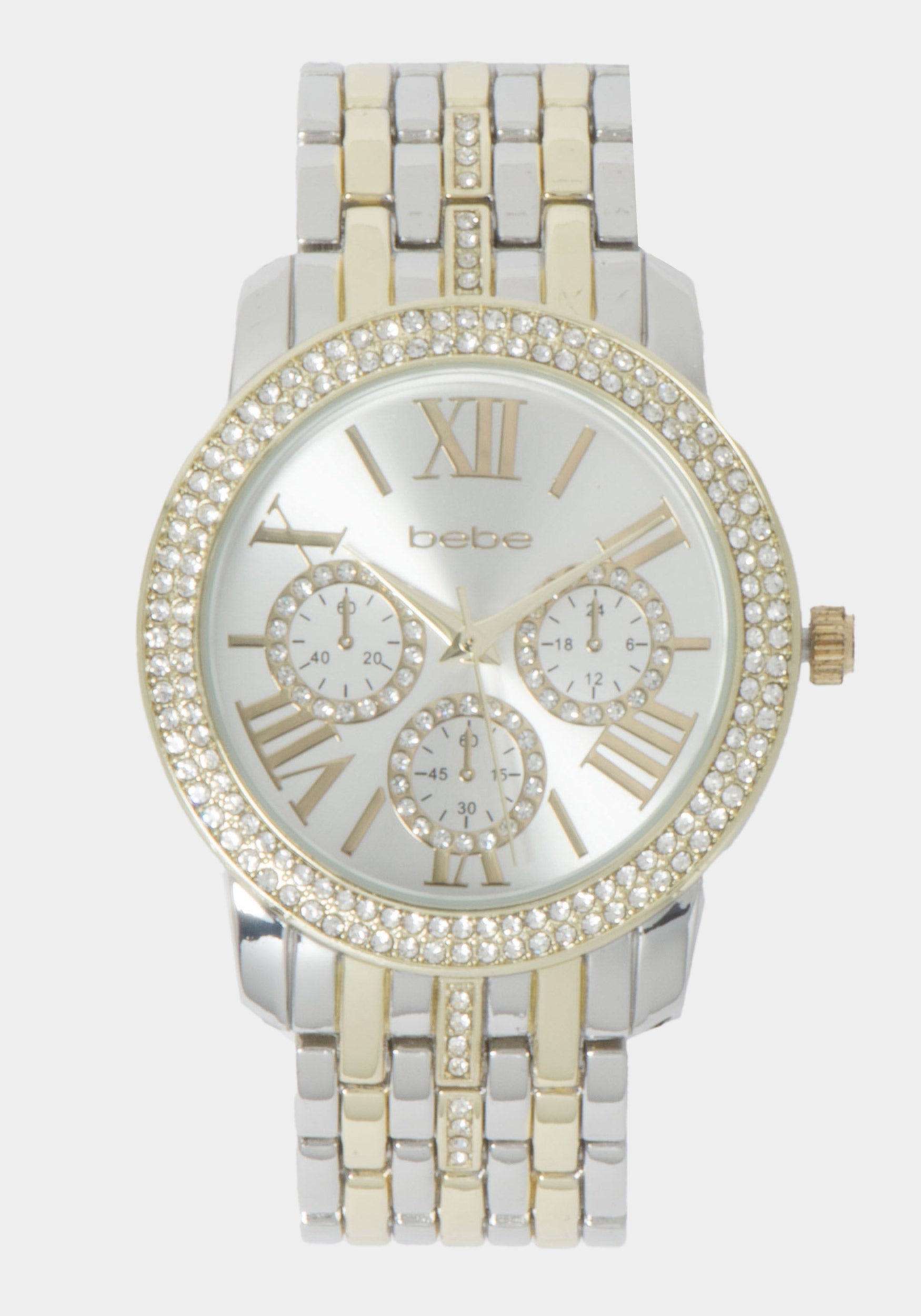 Silver Dial Crystal Bezel Watch-Beilave