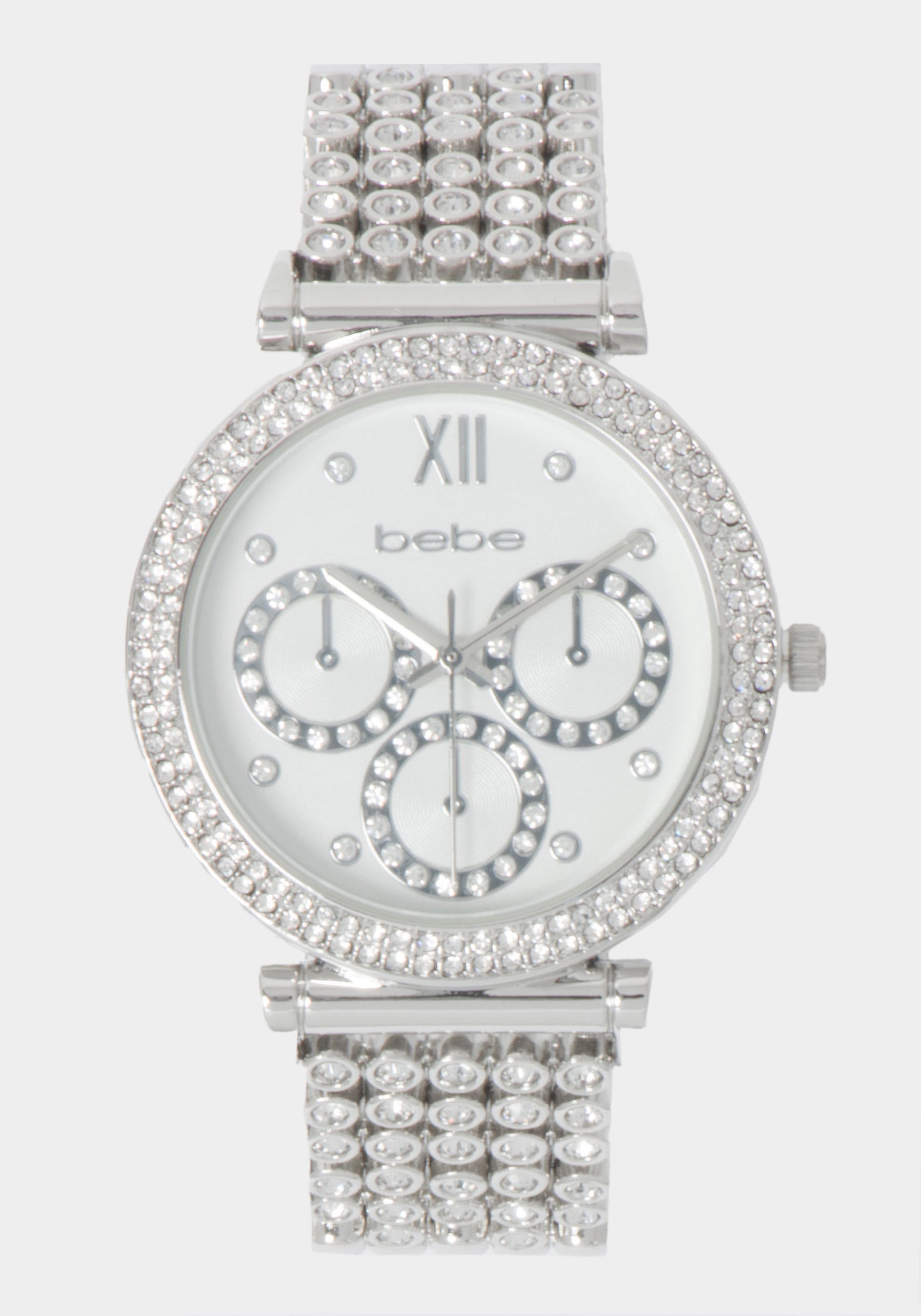 Silver Dial Crystal Bezel Watch-Beilave