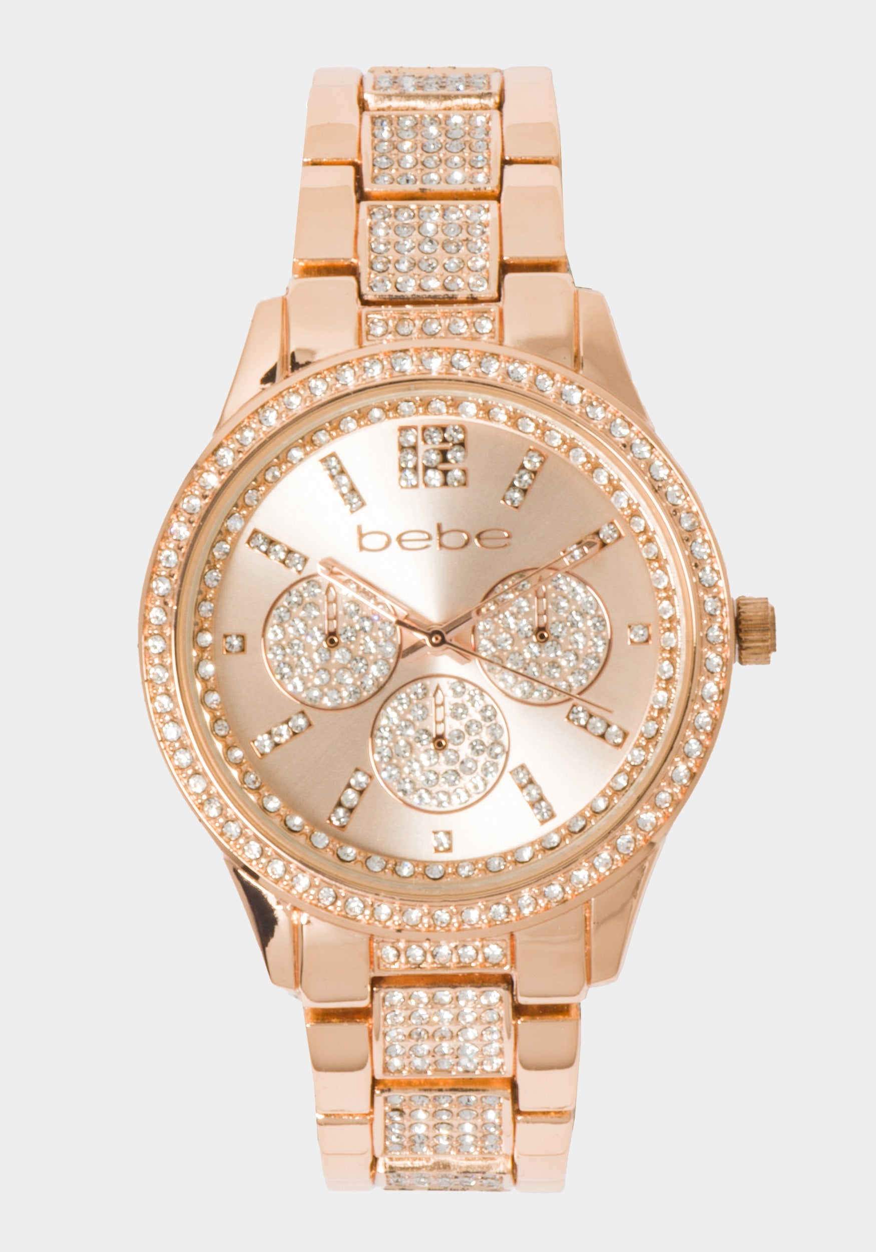 Rose Dial Crystal Bezel Watch-Beilave