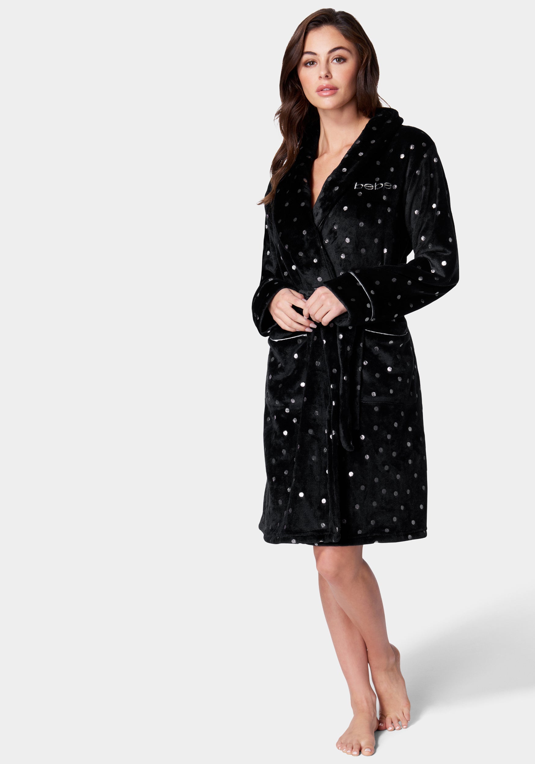 Sliver Foil Plush Robe-Beilave