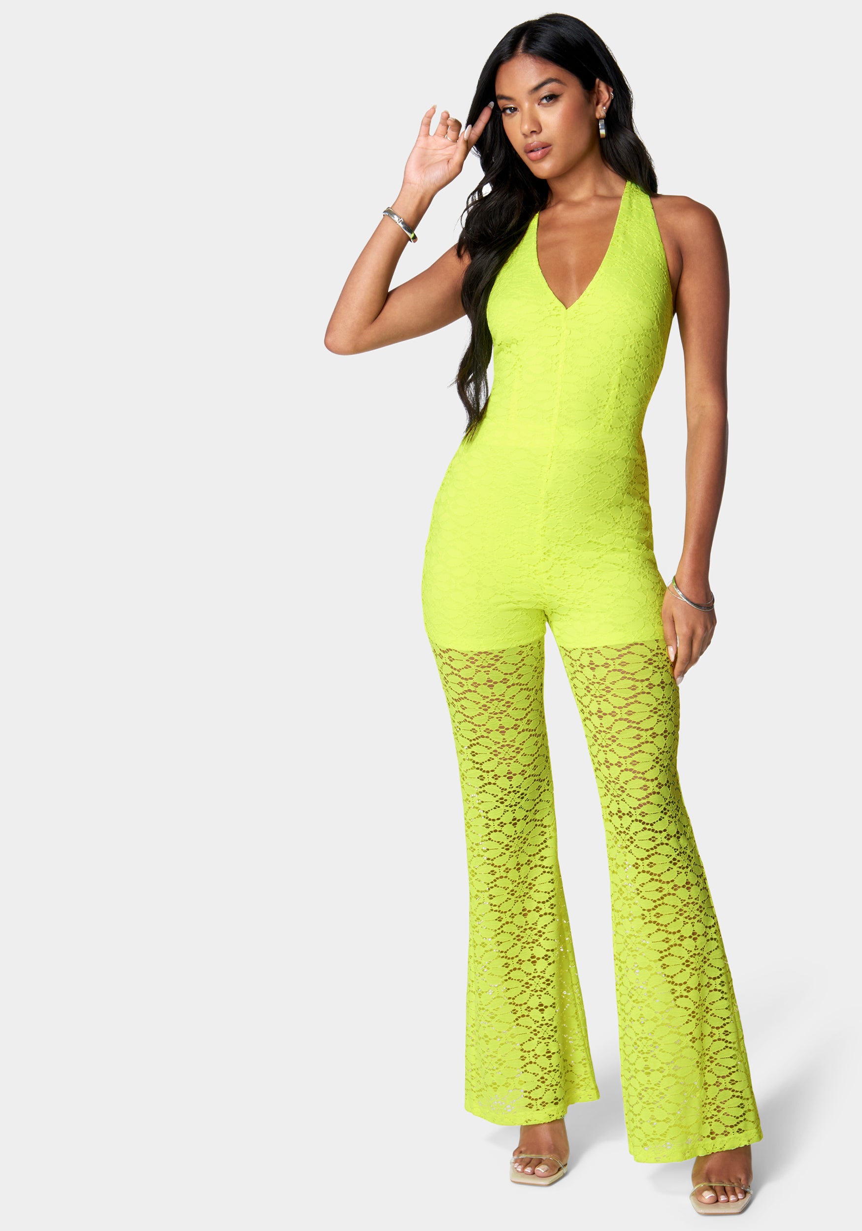 Halter Lace Jumpsuit-Beilave