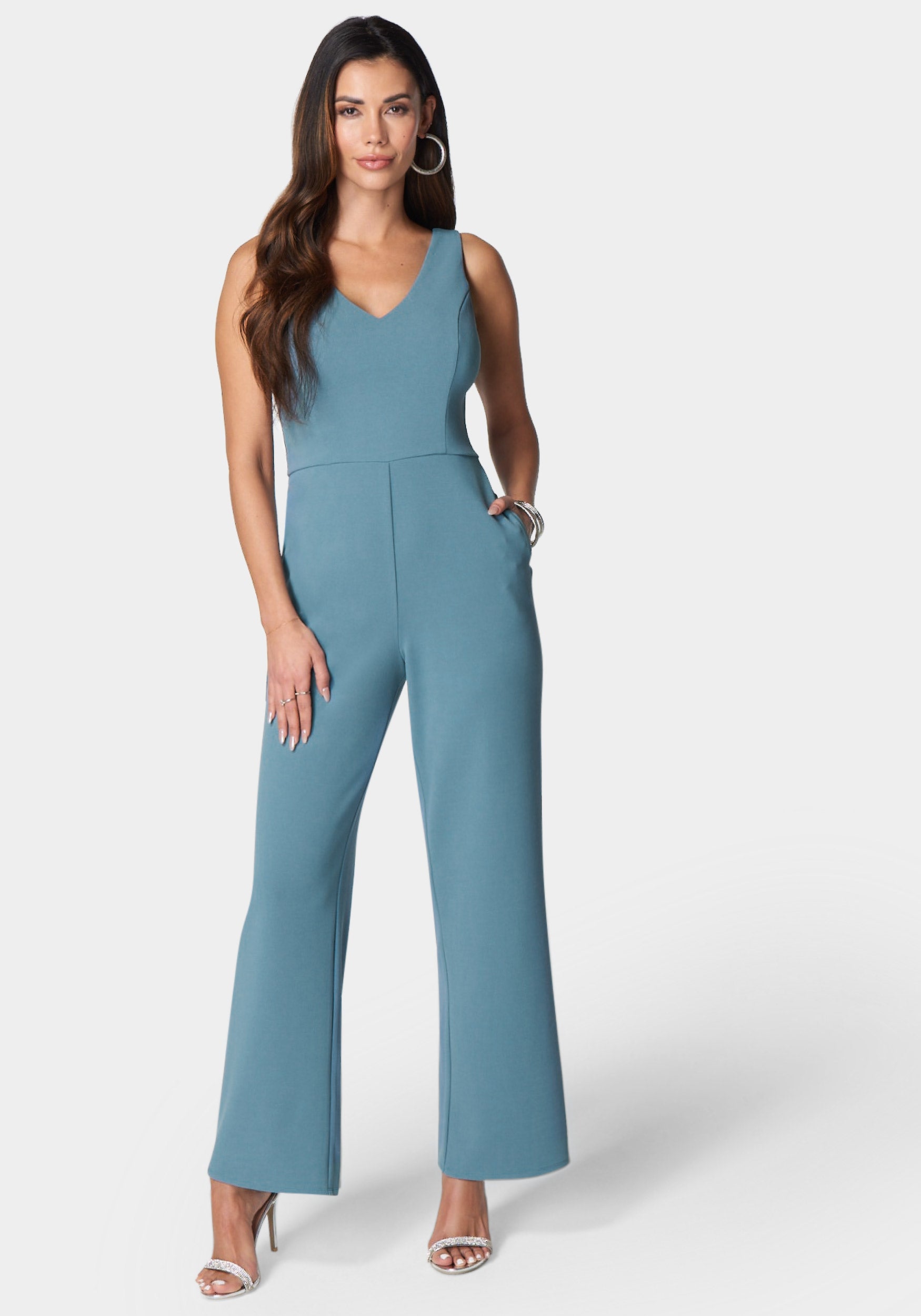 V Neck Core Jumpsuit-Beilave