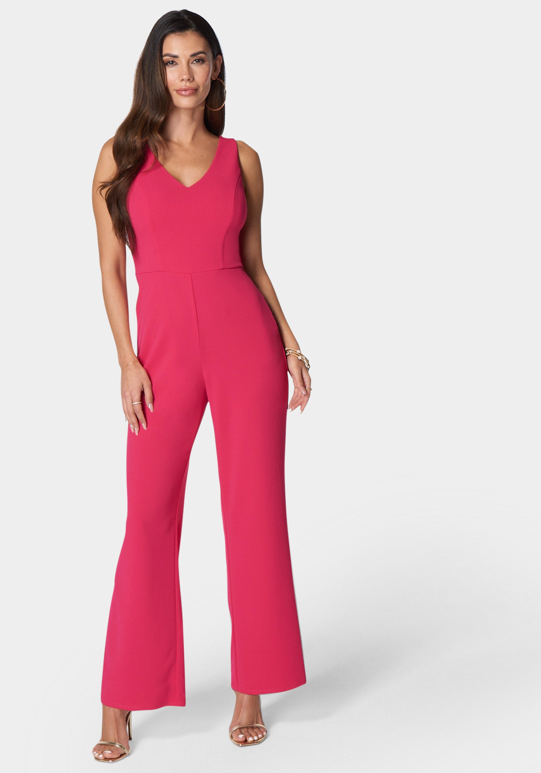 V Neck Core Jumpsuit-Beilave