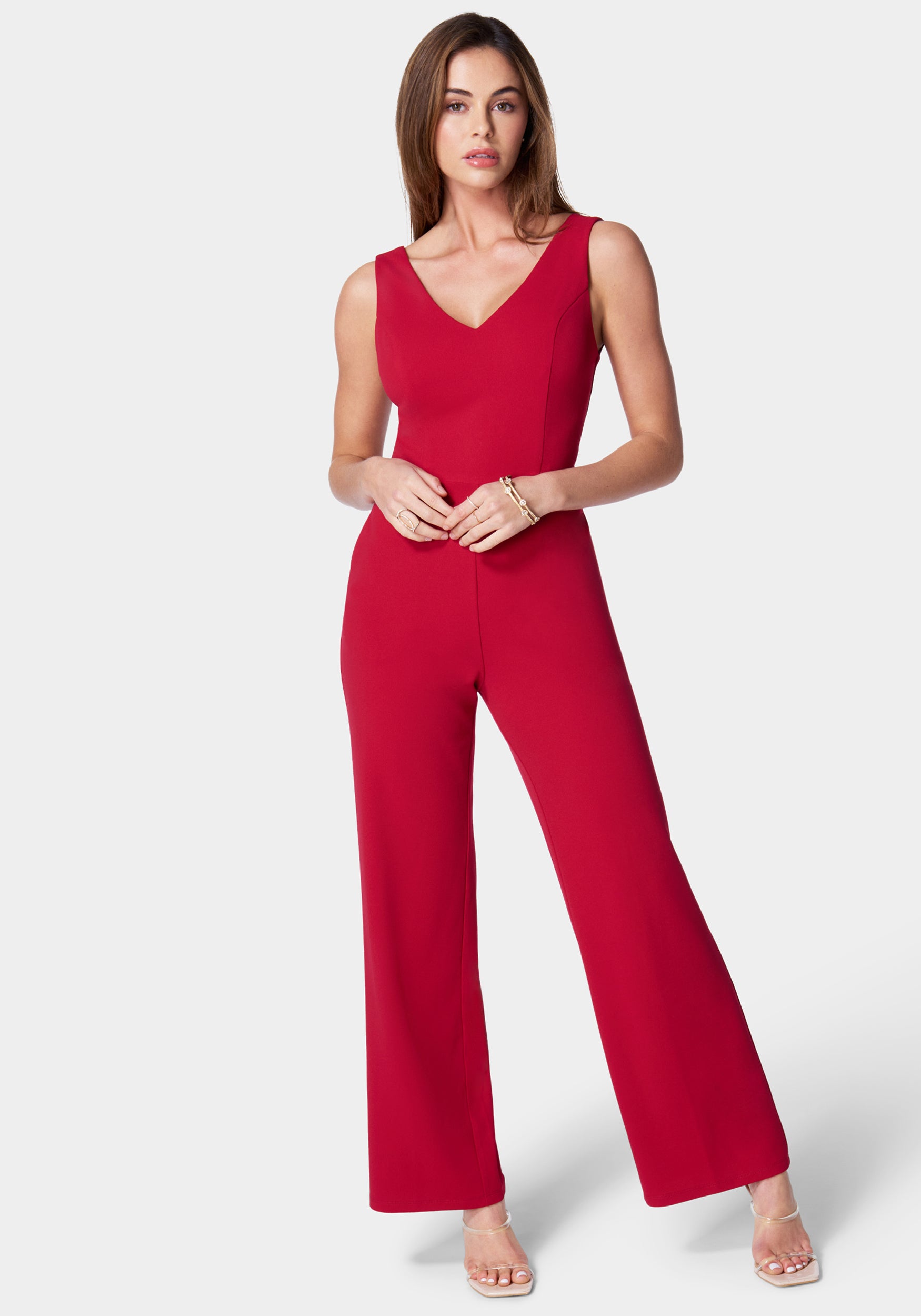 V Neck Core Jumpsuit-Beilave
