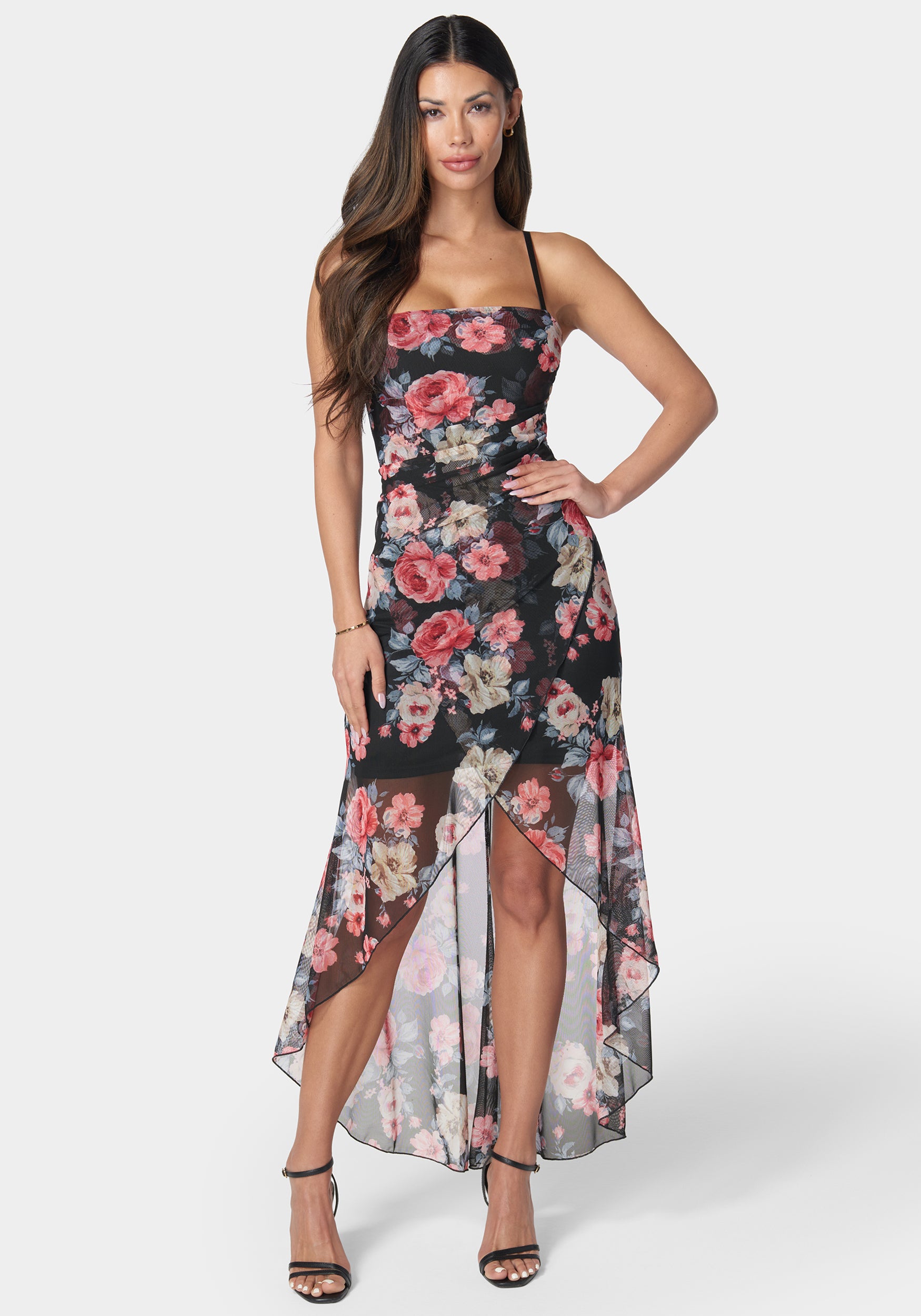 High Low Mesh Dress-Beilave