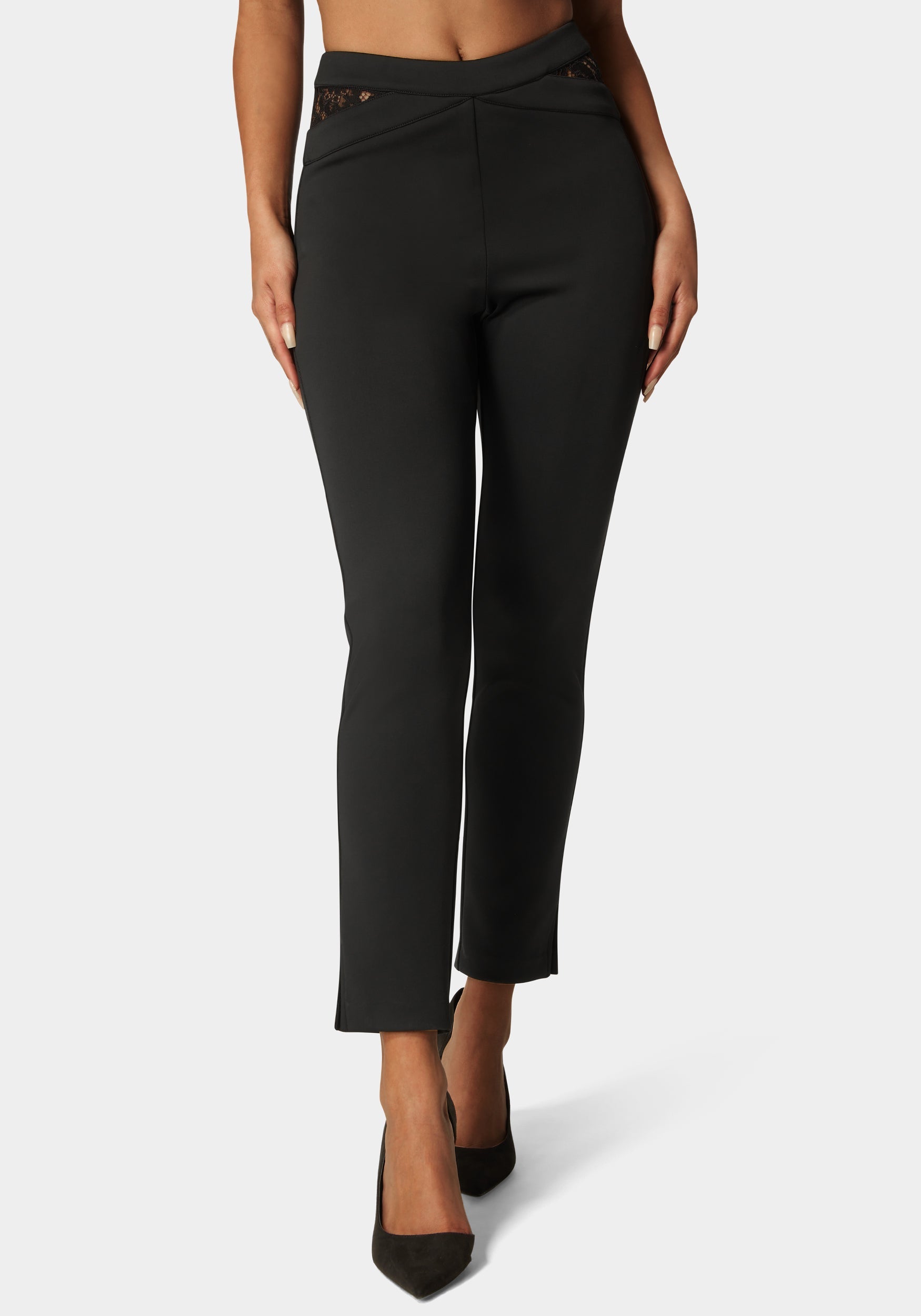 Scuba High Waist Slim Leg Pant-Beilave