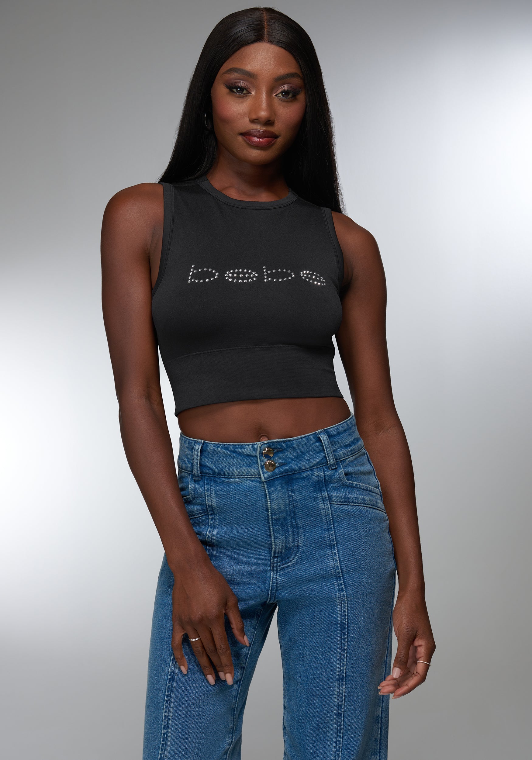 Rhinestone Logo Demi Cup Tank-Beilave