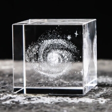 Crystal cube in-body carving ornaments