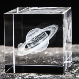 Crystal cube in-body carving ornaments