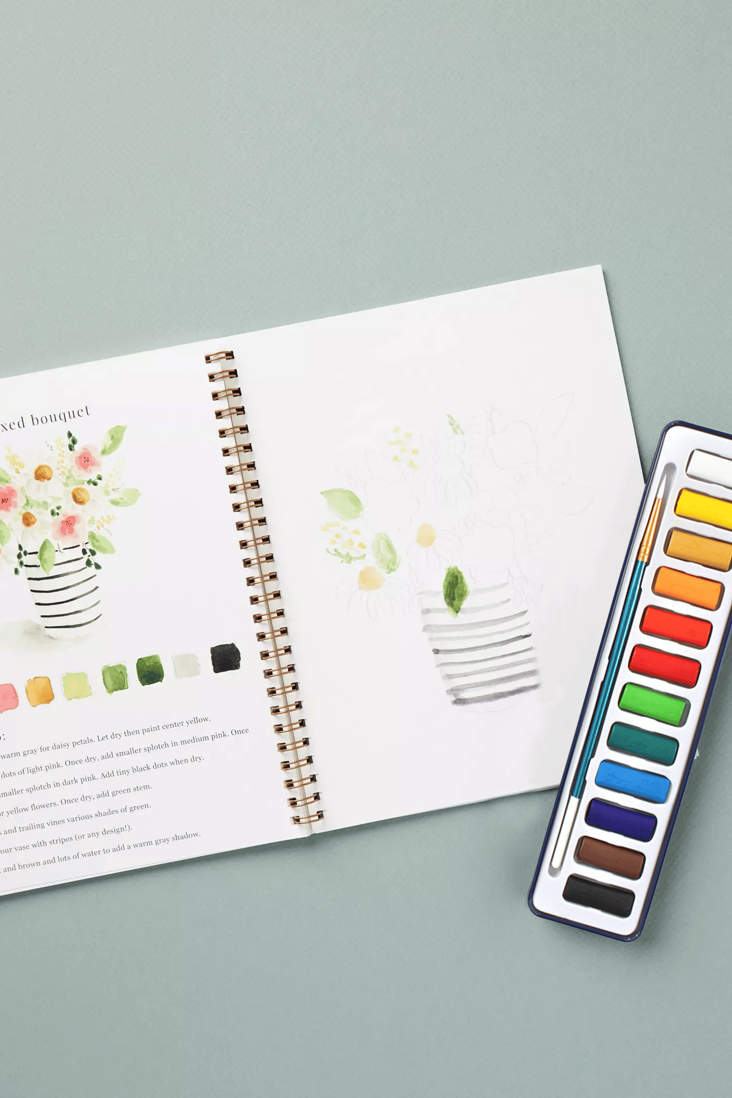 🖼️Beginner-Friendly💕 Watercolor Workbook