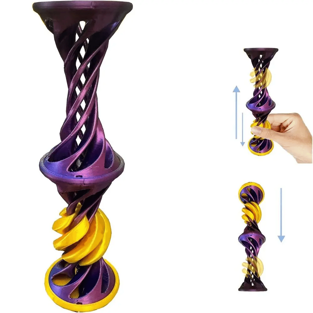 Spiral travel toy, three-dimensional ejectable decompression toy