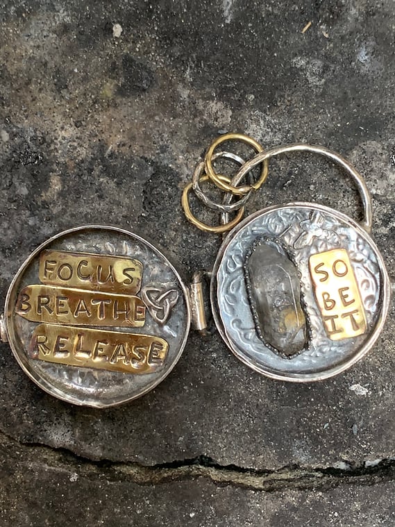 925 Silver Triple Moon & Tree of Life Locket
