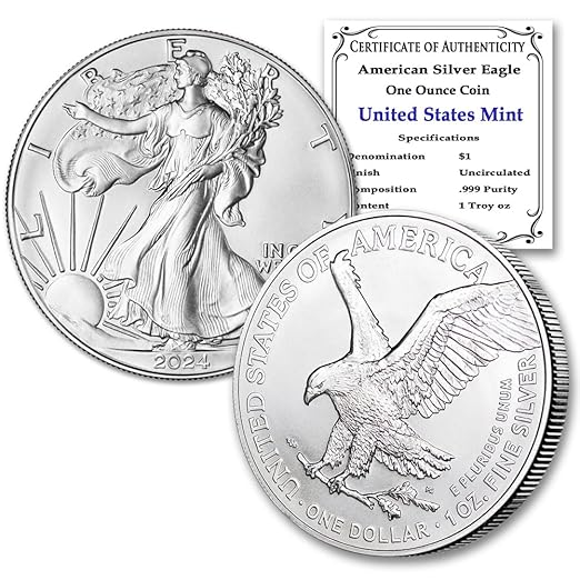 Cash On Delivery💥Just $2.99 Today American Eagle 2024 One Ounce Silver Proof Coin