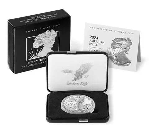 Cash On Delivery💥Just $2.99 Today American Eagle 2024 One Ounce Silver Proof Coin