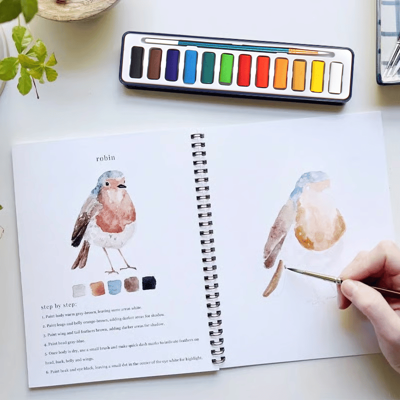🖼️Beginner-Friendly💕 Watercolor Workbook