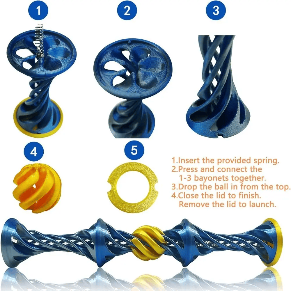 Spiral travel toy, three-dimensional ejectable decompression toy
