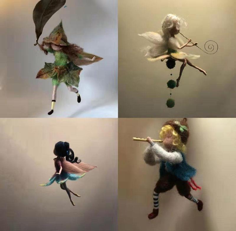 ✨ Fairy DIY Wool Needle Felt (Wool Felt Craft Stamp Set Needle Felt Gift Craft Kit)