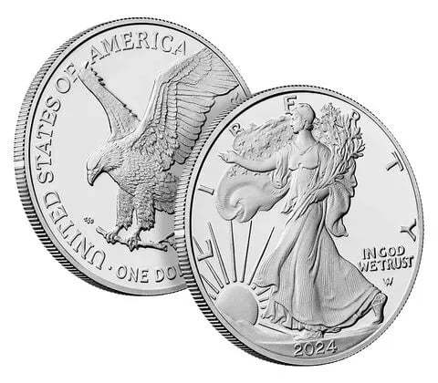 Cash On Delivery💥Just $2.99 Today American Eagle 2024 One Ounce Silver Proof Coin